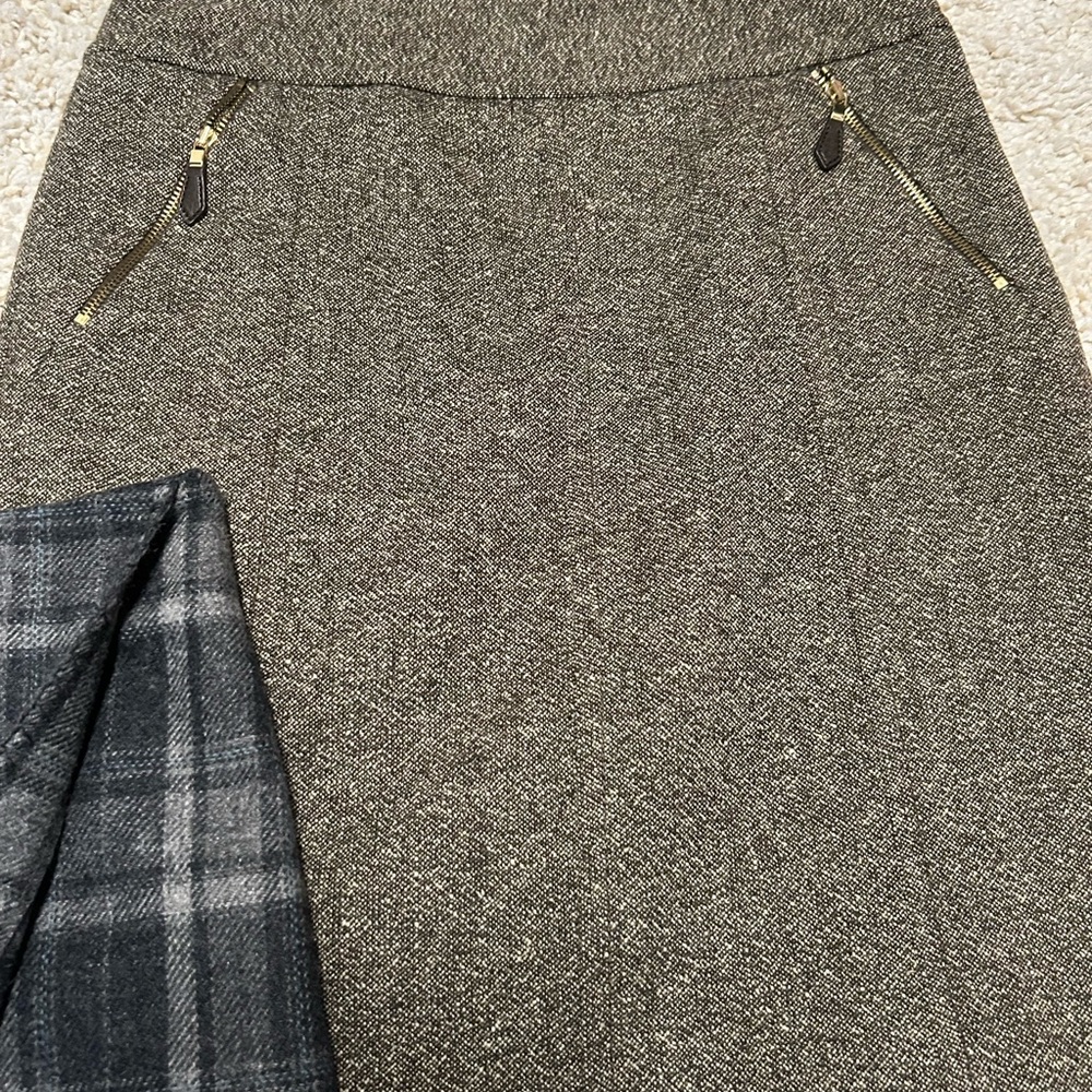 Ann Taylor Brown and Creme Tweed Skirt